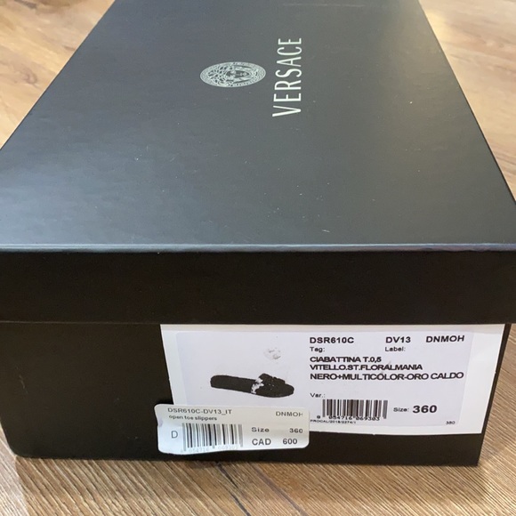 Versace FLORALMANIA Leather Slides - Picture 6 of 6